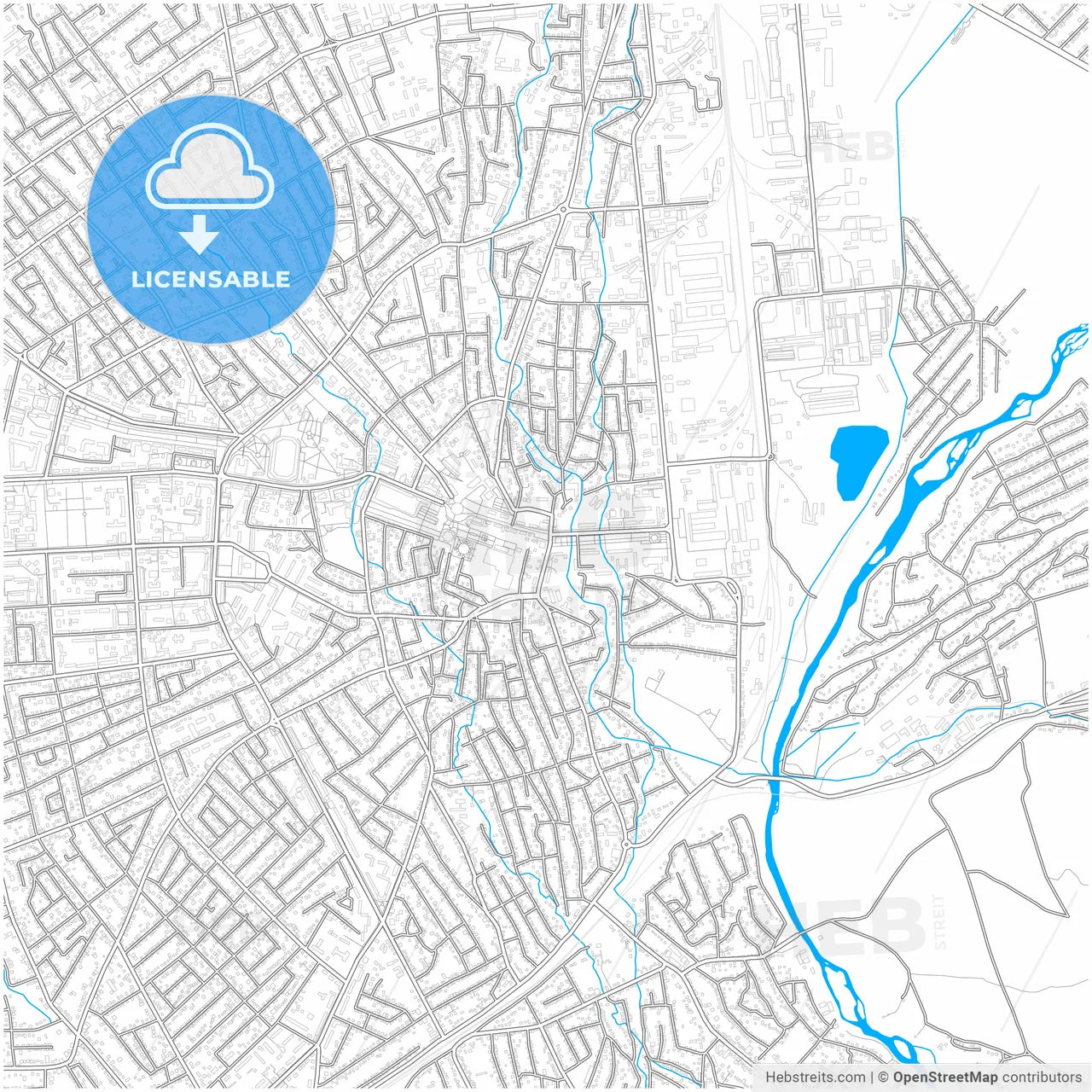 Taraz, Jambyl Province, Kazakhstan, city map with high resolution roads.