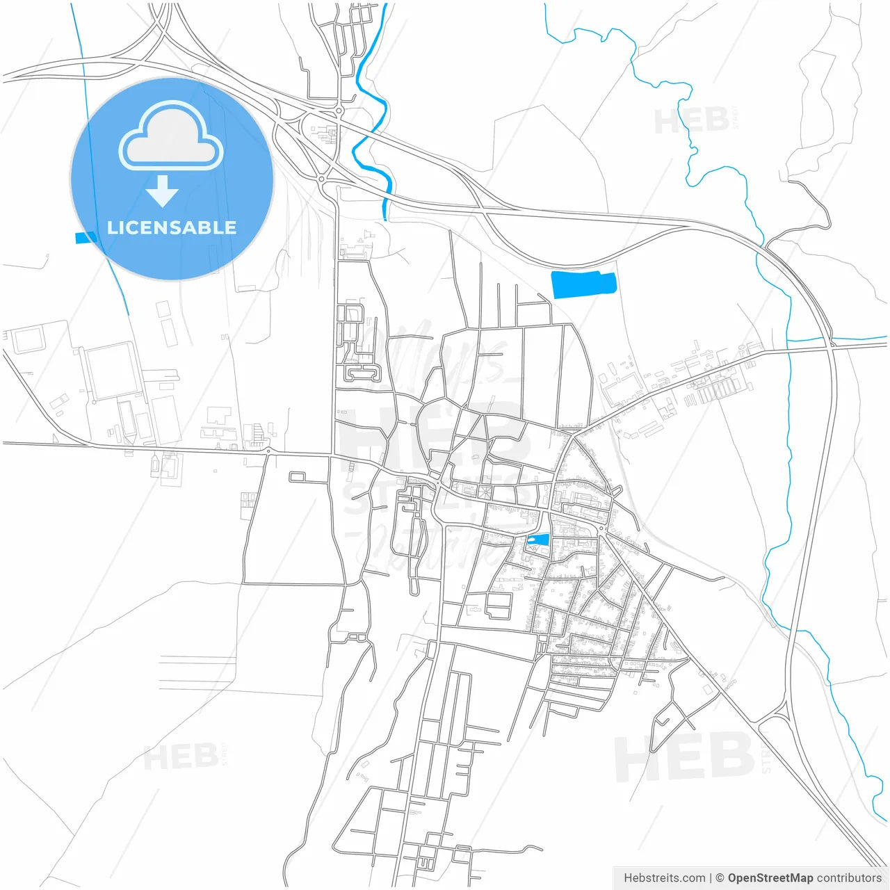 Sebeș, Alba, Romania, city map with high resolution roads.