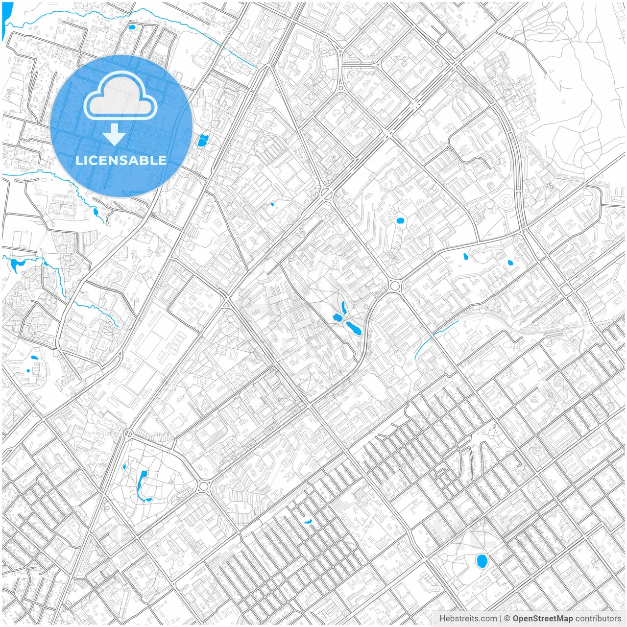Samara, Samara Oblast, Russia, city map with high resolution roads.