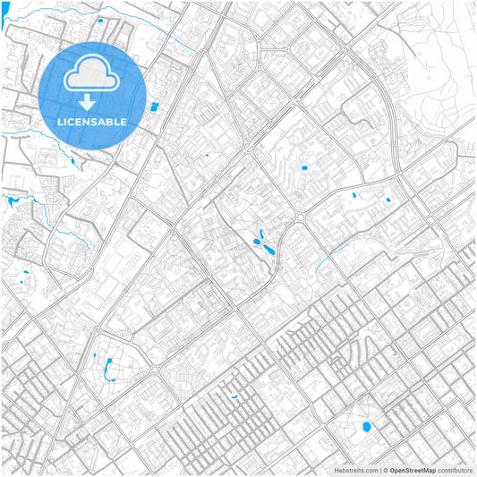Samara, Samara Oblast, Russia, city map with high resolution roads.