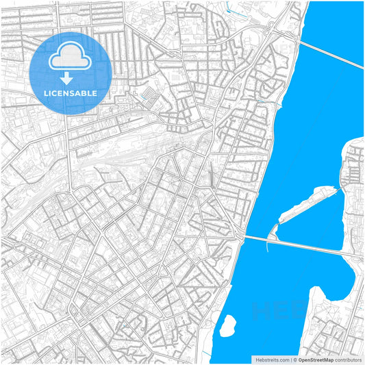 Voronezh, Voronezh Oblast, Russia, city map with high resolution roads.