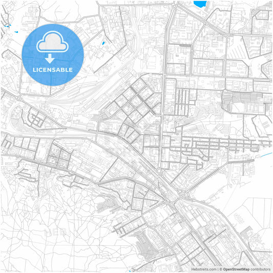 Saratov, Saratov Oblast, Russia, city map with high resolution roads.