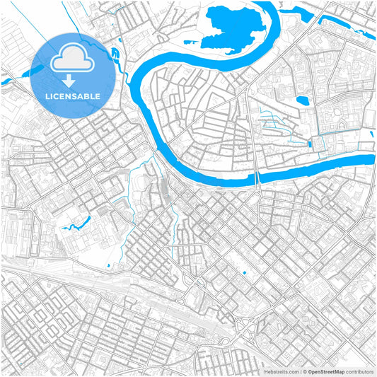 Tyumen, Tyumen Oblast, Russia, city map with high resolution roads.