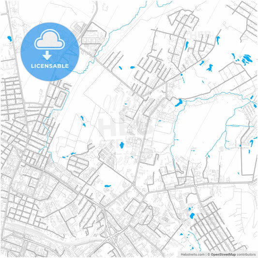 Khabarovsk, Khabarovsk Krai, Russia, city map with high resolution roads.