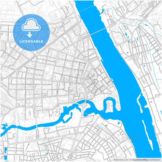 Yaroslavl, Yaroslavl Oblast, Russia, city map with high resolution roads.
