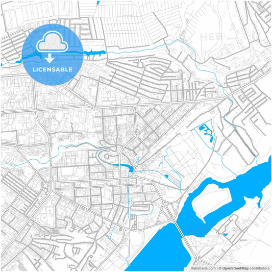 Lipetsk, Lipetsk Oblast, Russia, city map with high resolution roads.