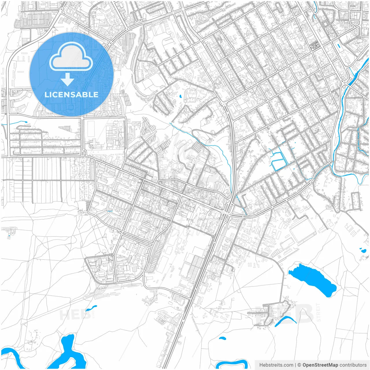 Kursk, Kursk Oblast, Russia, city map with high resolution roads.