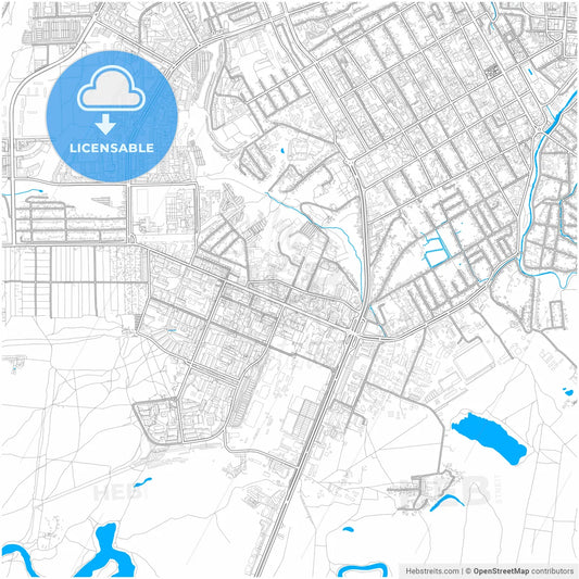 Kursk, Kursk Oblast, Russia, city map with high resolution roads.
