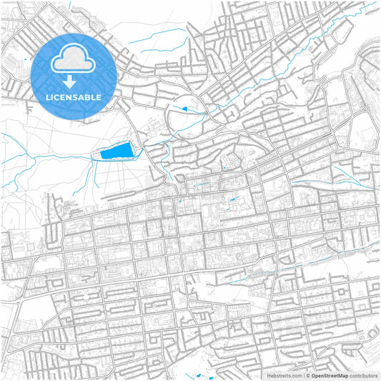 Stavropol, Stavropol Krai, Russia, city map with high resolution roads.