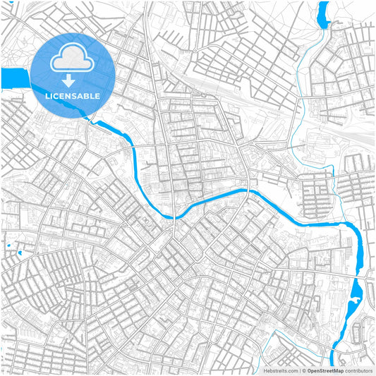 Ivanovo, Ivanovo Oblast, Russia, city map with high resolution roads.