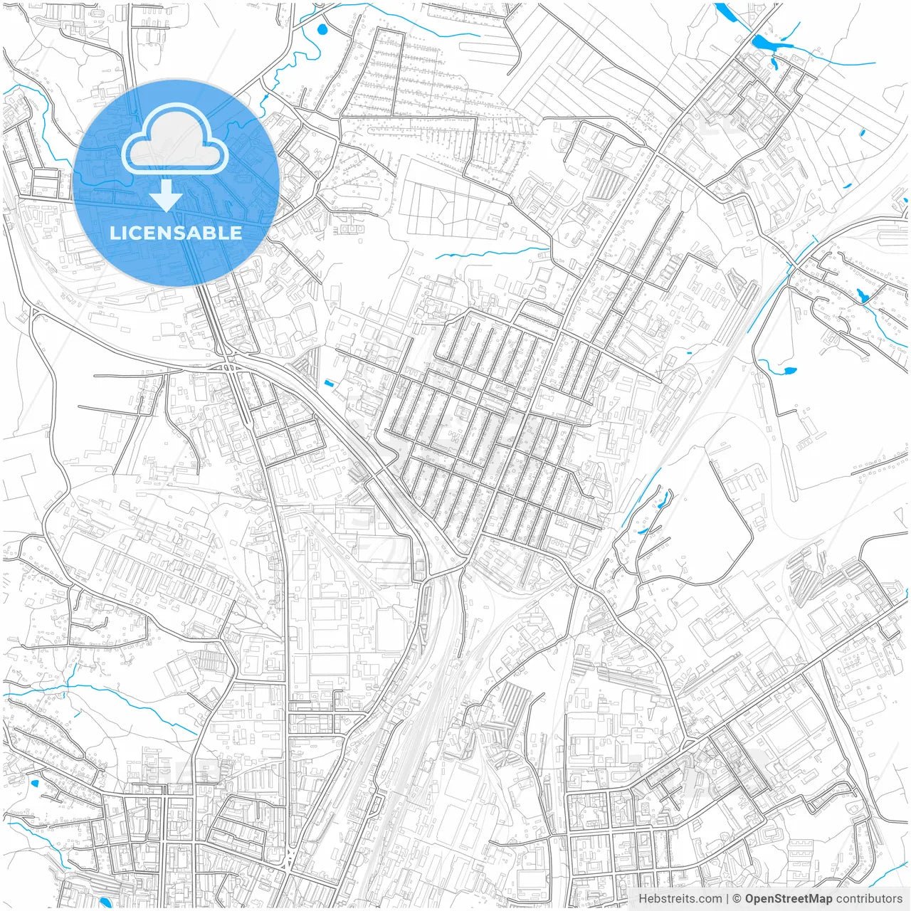 Kaluga, Kaluga Oblast, Russia, city map with high resolution roads.