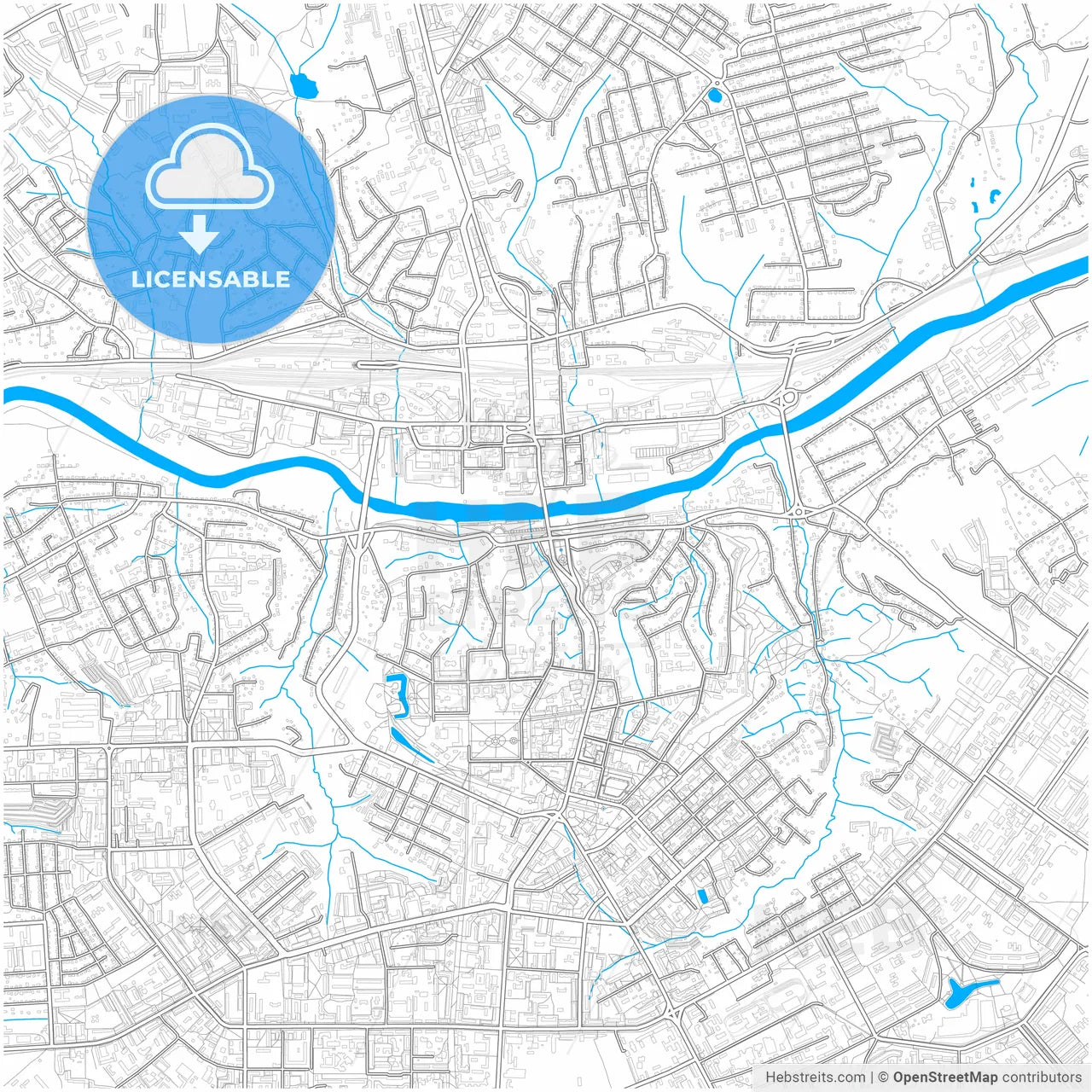 Smolensk, Smolensk Oblast, Russia, city map with high resolution roads.