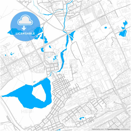 Kurgan, Kurgan Oblast, Russia, city map with high resolution roads.