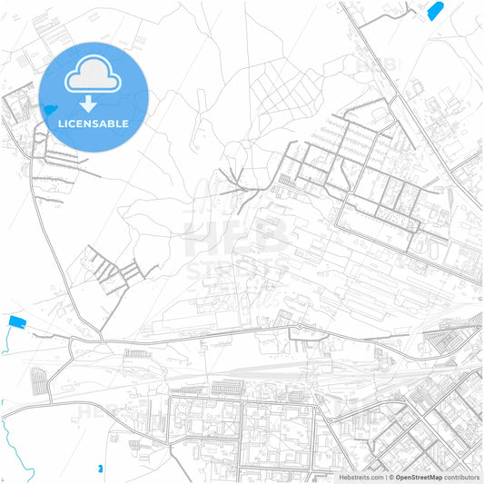Komsomolsk-on-Amur, Khabarovsk Krai, Russia, city map with high resolution roads.