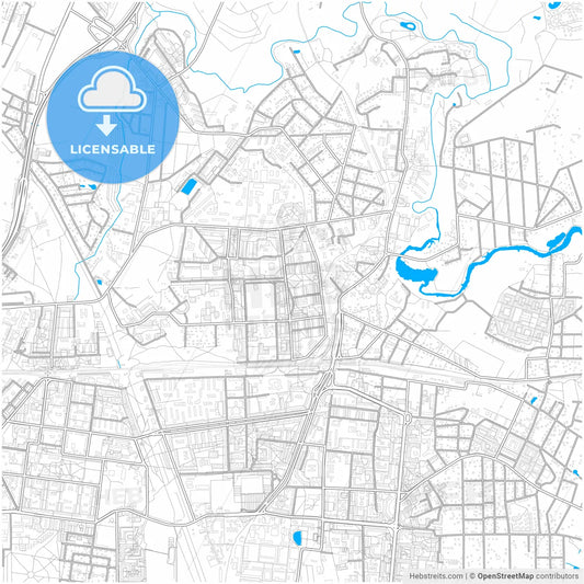 Korolyov, Moscow Oblast, Russia, city map with high resolution roads.