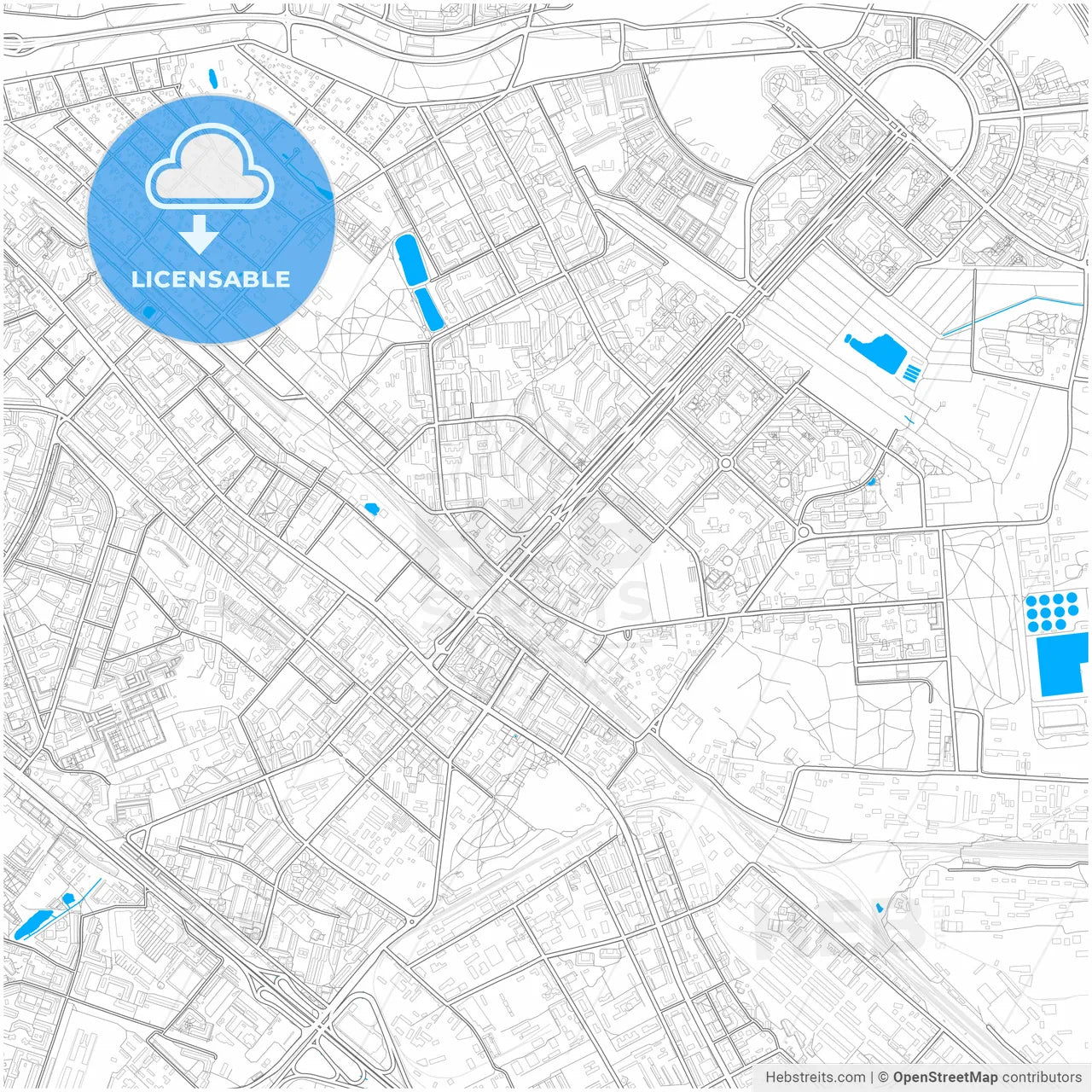 Lyubertsy, Moscow Oblast, Russia, city map with high resolution roads.