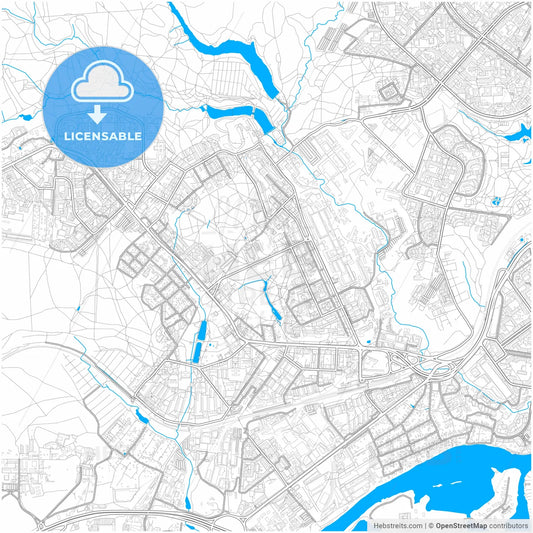 Krasnogorsk, Moscow Oblast, Russia, city map with high resolution roads.