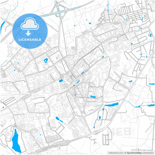 Odintsovo, Moscow Oblast, Russia, city map with high resolution roads.