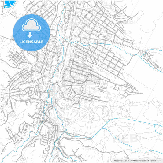 Kislovodsk, Stavropol Krai, Russia, city map with high resolution roads.