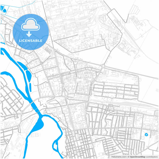Nevinnomyssk, Stavropol Krai, Russia, city map with high resolution roads.