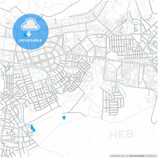 Oktyabrsky, Republic of Bashkortostan, Russia, city map with high resolution roads.