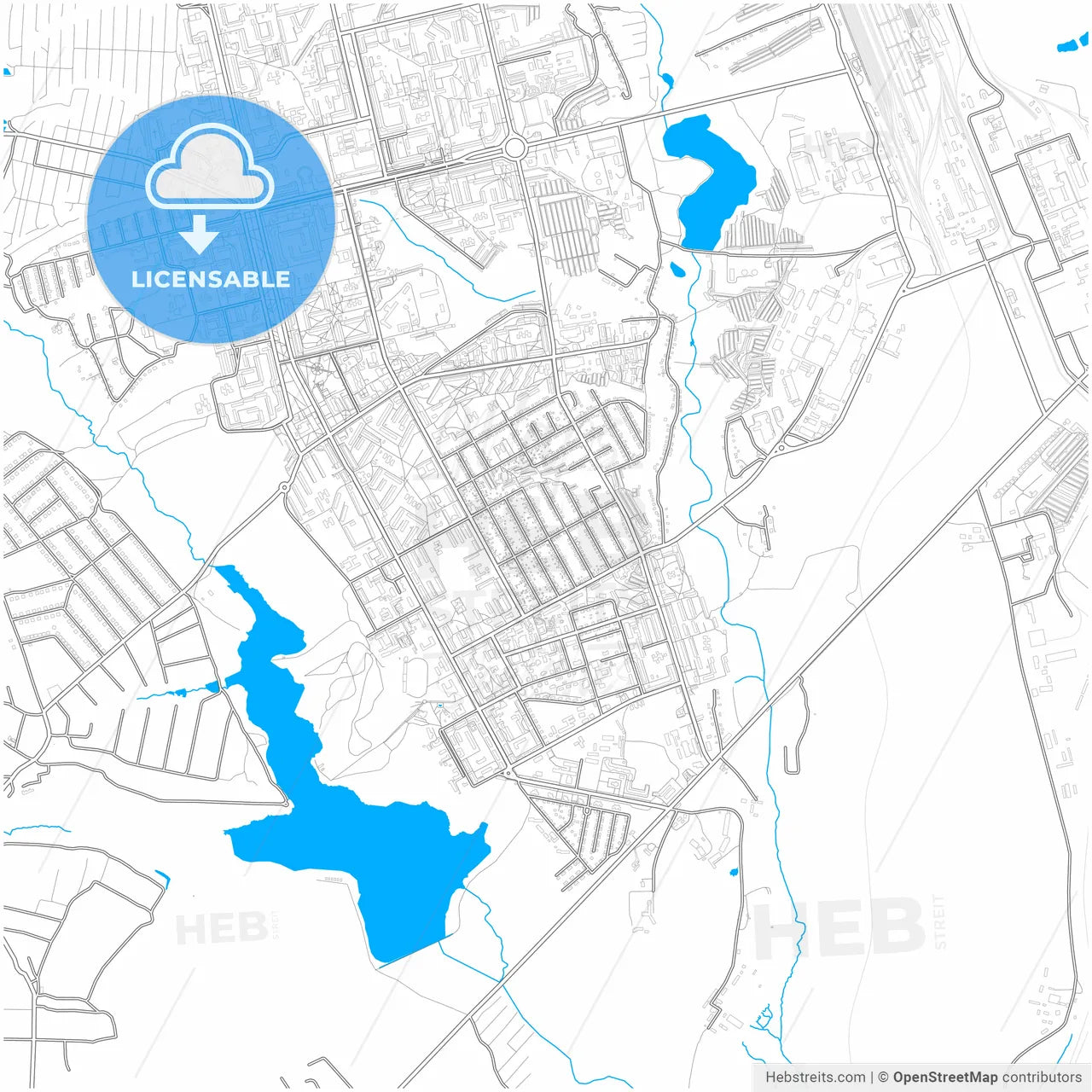 Zheleznogorsk, Kursk Oblast, Russia, city map with high resolution roads.