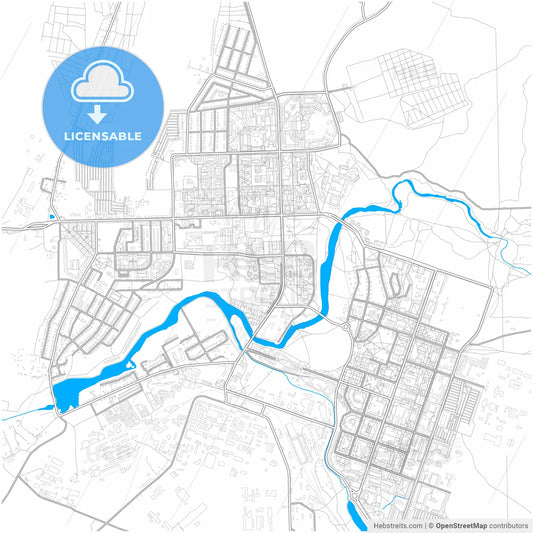 Sarov, Nizhny Novgorod Oblast, Russia, city map with high resolution roads.