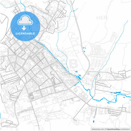 Magadan, Magadan Oblast, Russia, city map with high resolution roads.
