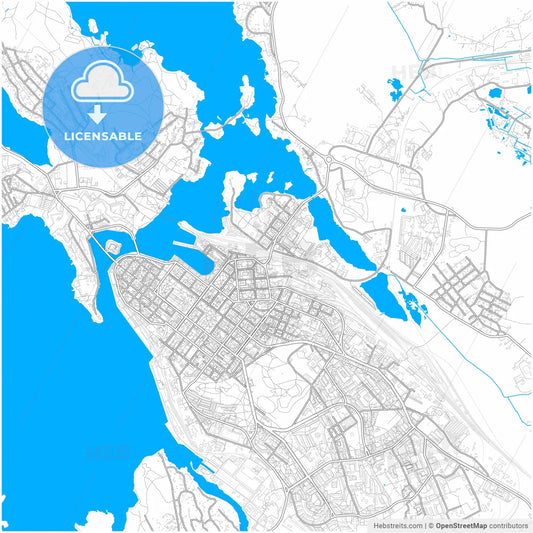 Vyborg, Leningrad Oblast, Russia, city map with high resolution roads.