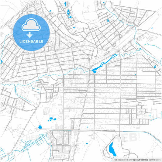 Vsevolozhsk, Leningrad Oblast, Russia, city map with high resolution roads.