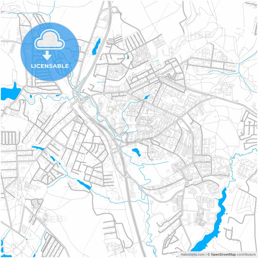 Vidnoye, Moscow Oblast, Russia, city map with high resolution roads.
