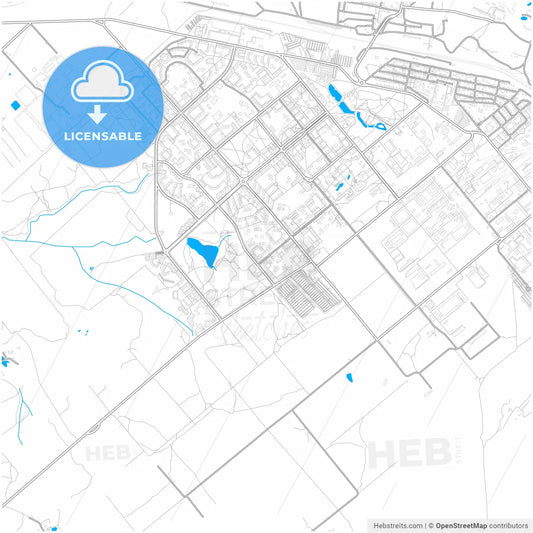 Zarechny, Penza Oblast, Russia, city map with high resolution roads.