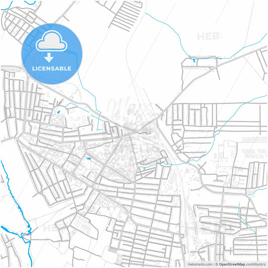 Rossosh, Voronezh Oblast, Russia, city map with high resolution roads.