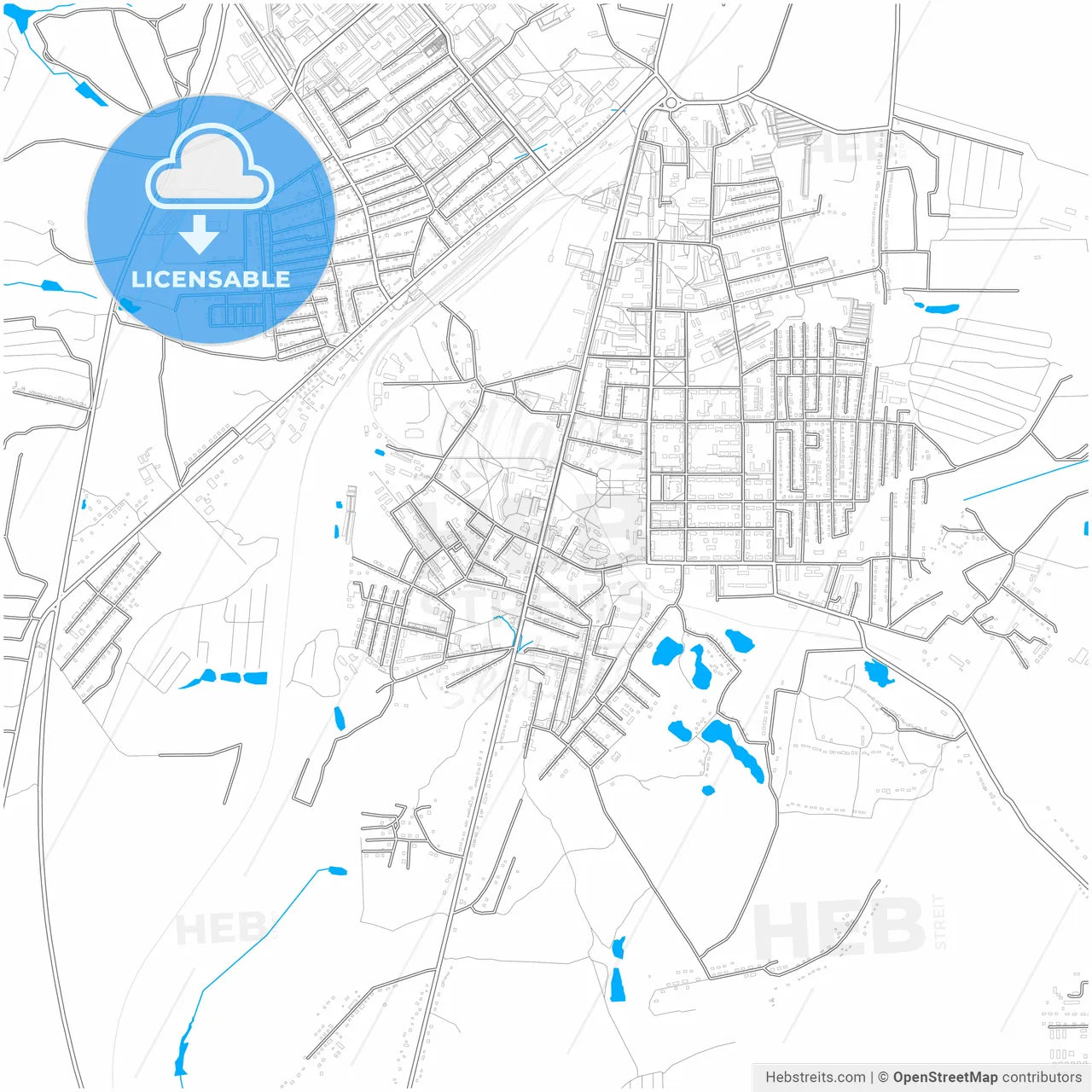 Shchyokino, Tula Oblast, Russia, city map with high resolution roads.