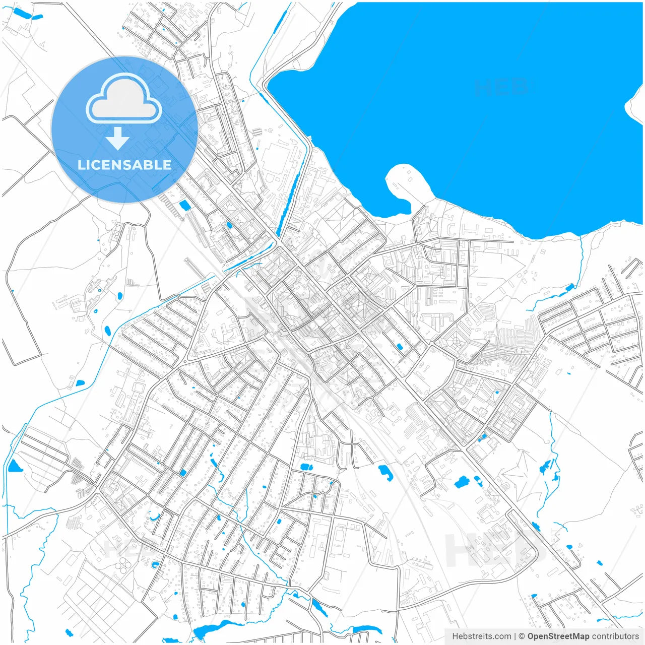 Solnechnogorsk, Moscow Oblast, Russia, city map with high resolution roads.