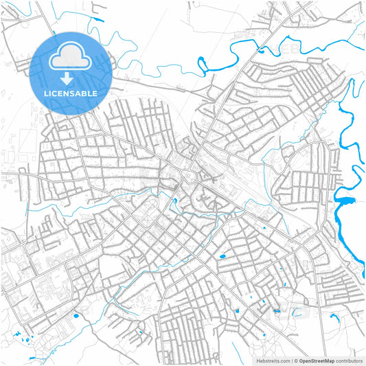 Roslavl, Smolensk Oblast, Russia, city map with high resolution roads.