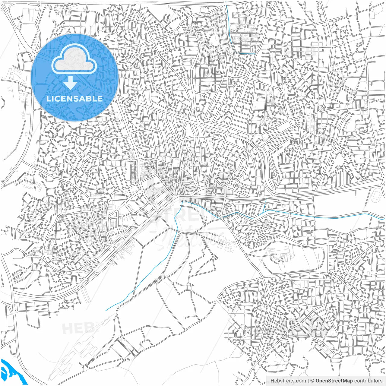 Kırıkkale, Kırıkkale, Turkey, city map with high resolution roads.