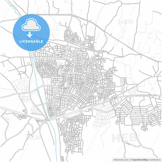 Turgutlu, Manisa, Turkey, city map with high resolution roads.