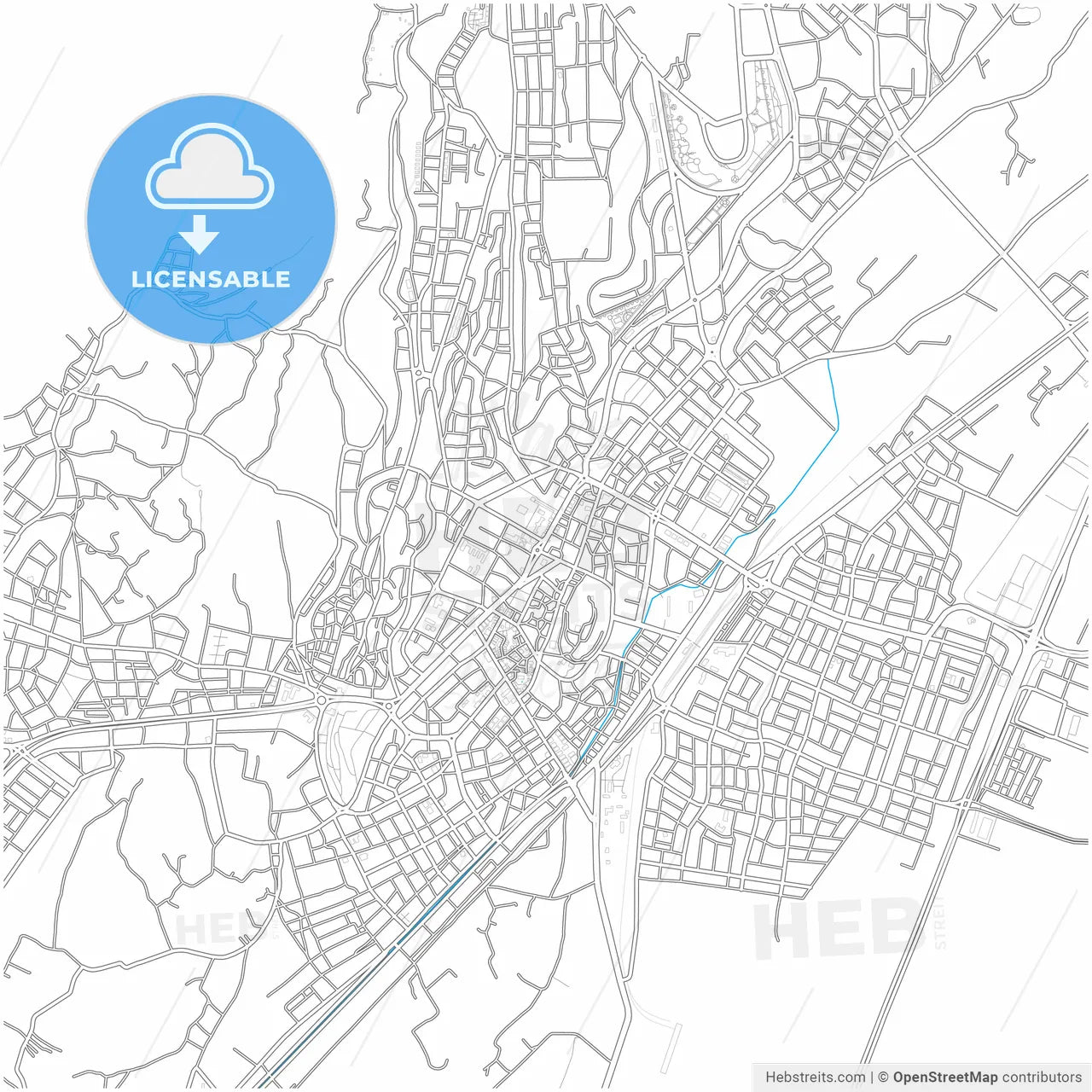 Niğde, Niğde, Turkey, city map with high resolution roads.
