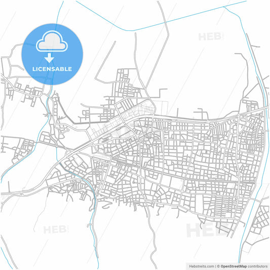 Salihli, Manisa, Turkey, city map with high resolution roads.