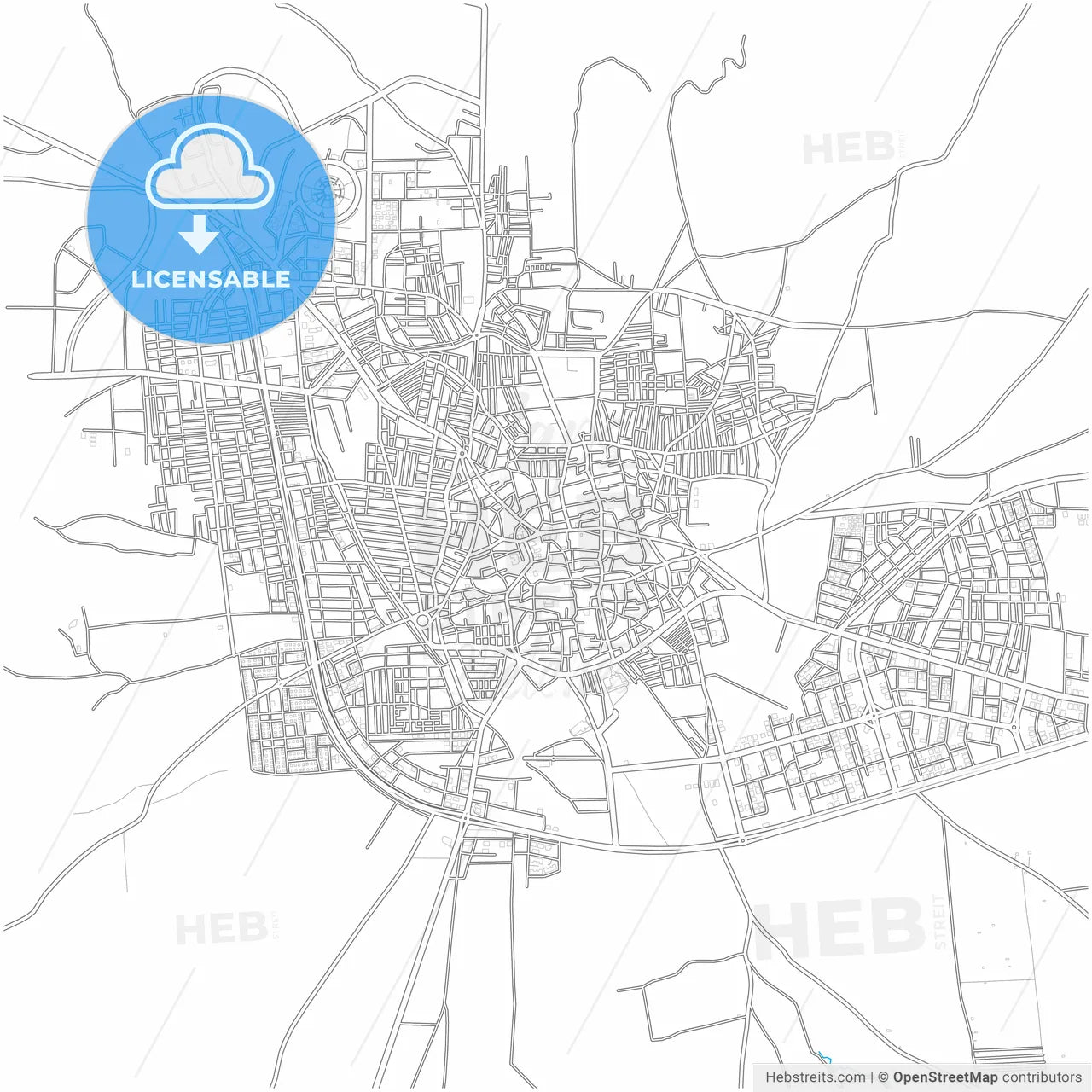 Kilis, Kilis, Turkey, city map with high resolution roads.