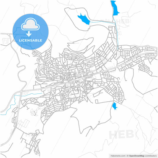 Yozgat, Yozgat, Turkey, city map with high resolution roads.