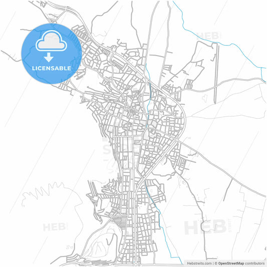 Milas, Muğla, Turkey, city map with high resolution roads.