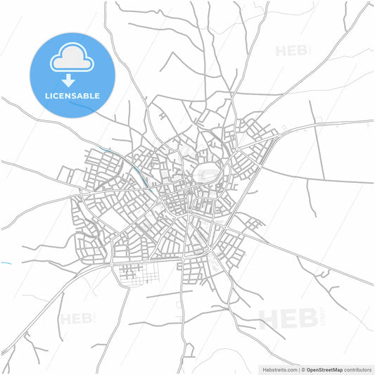 Zile, Tokat, Turkey, city map with high resolution roads.
