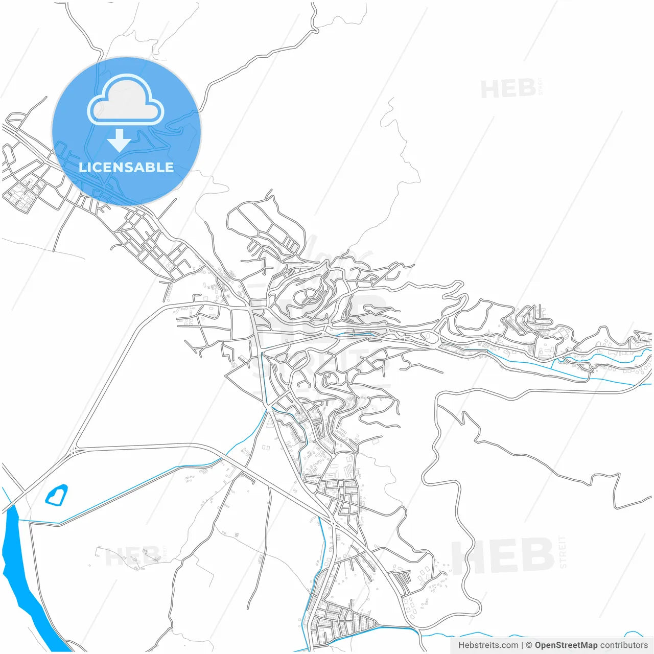 Niksar, Tokat, Turkey, city map with high resolution roads.