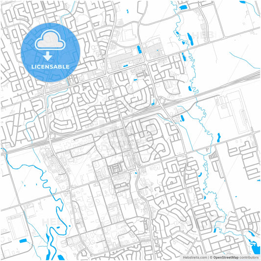 Ajax, Ontario, Canada, city map with high resolution roads.
