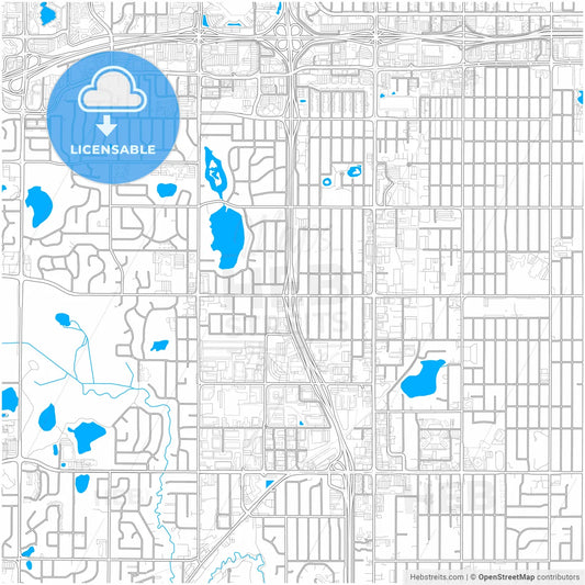 Bloomington, Minnesota, United States, city map with high resolution roads.