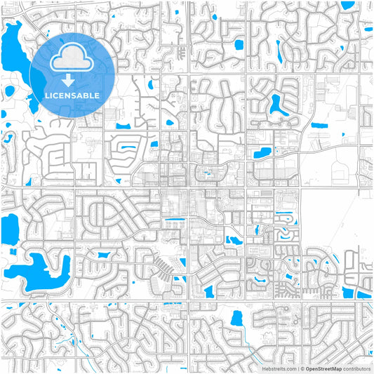 Apple Valley, Minnesota, United States, city map with high resolution roads.