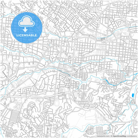 San Salvador, San Salvador, El Salvador, city map with high resolution roads.
