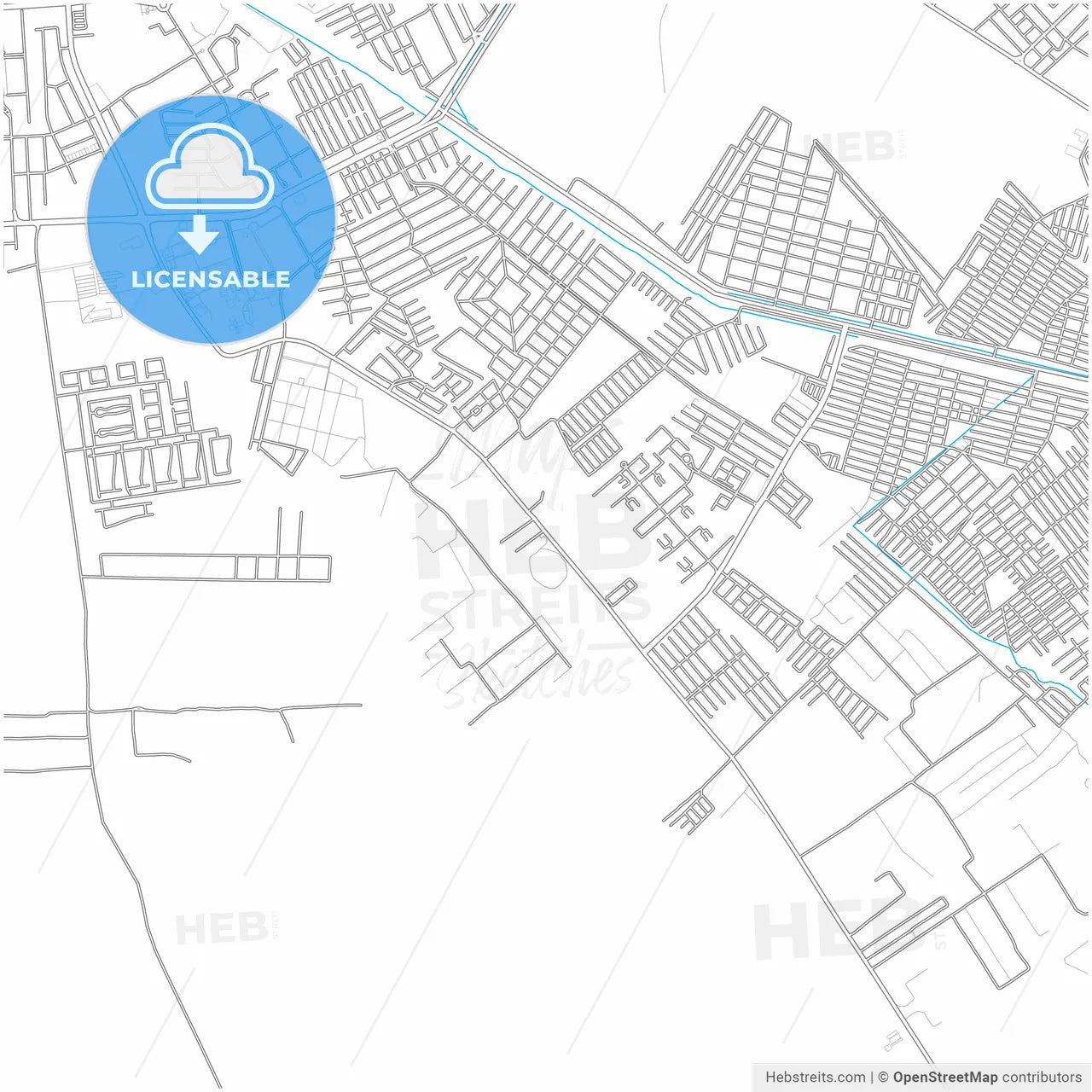 Alto Barinas, Venezuela, city map with high resolution roads.